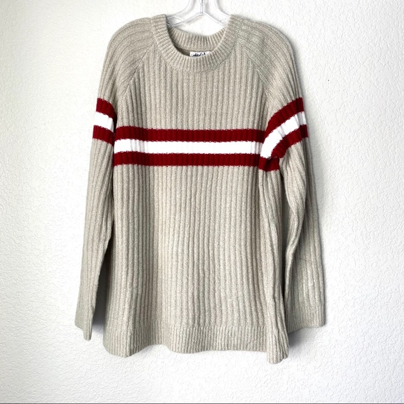 EASEL •Collegiate• Super Soft Striped Sweater NWT - Picture 2 of 8